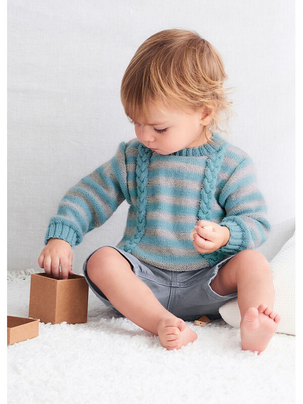 Lana Grossa PULLOVER Cool Wool Baby - Strikkeoppskrift (DK)