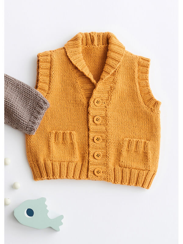 Lana Grossa VEST Elastico - Strikkeoppskrift (DK)
