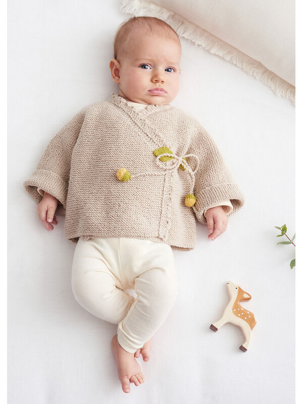 Lana Grossa JAKKE Cool Wool Baby - Strikkeoppskrift (DK)