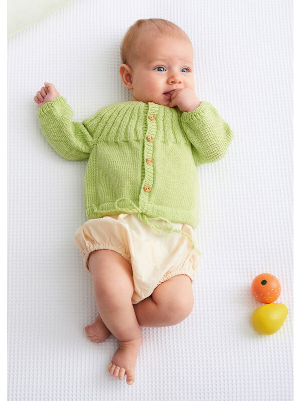 Lana Grossa JAKKE Cool Wool Baby - Strikkeoppskrift (DK)
