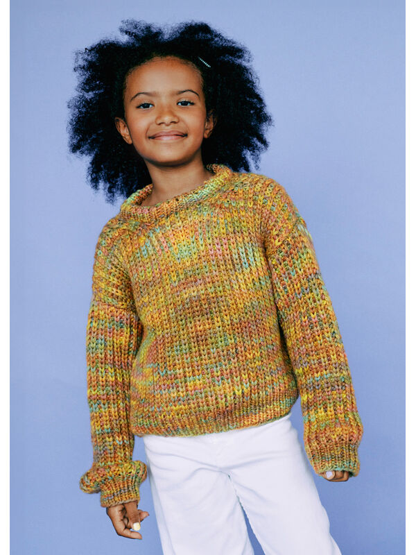 Lana Grossa PULLOVER Cool Merino Big Color - Strikkeoppskrift (SE)