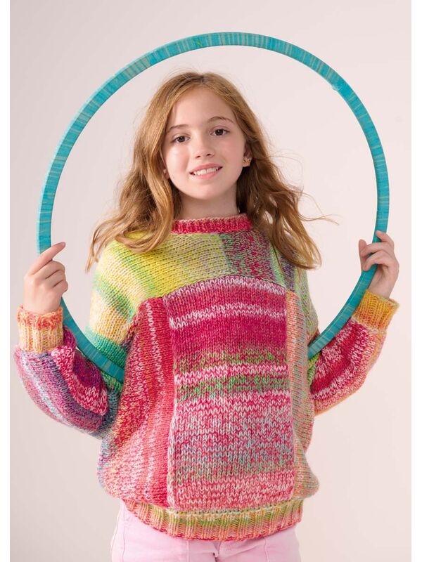 Lana Grossa PULLOVER Gomitolo Magico & Gomitolo Versione - Strikkeoppskrift (SE)