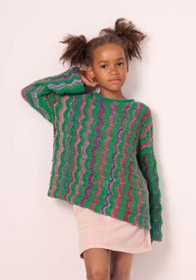PULLOVER Colorissimo & Ecopuno - Strikkeoppskrift (SE) fra Lana Grossa