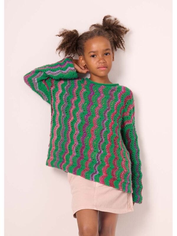 Lana Grossa PULLOVER Colorissimo & Ecopuno - Strikkeoppskrift (SE)