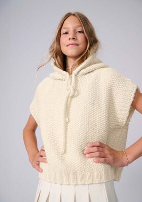 HOODIE-SLIPOVER Cool Merino Big - Strikkeoppskrift (SE) fra Lana Grossa