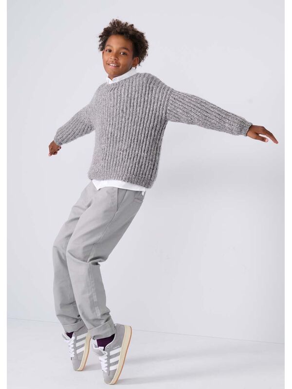 Lana Grossa PATENT-PULLOVER Lucida - Strikkeoppskrift (SE)