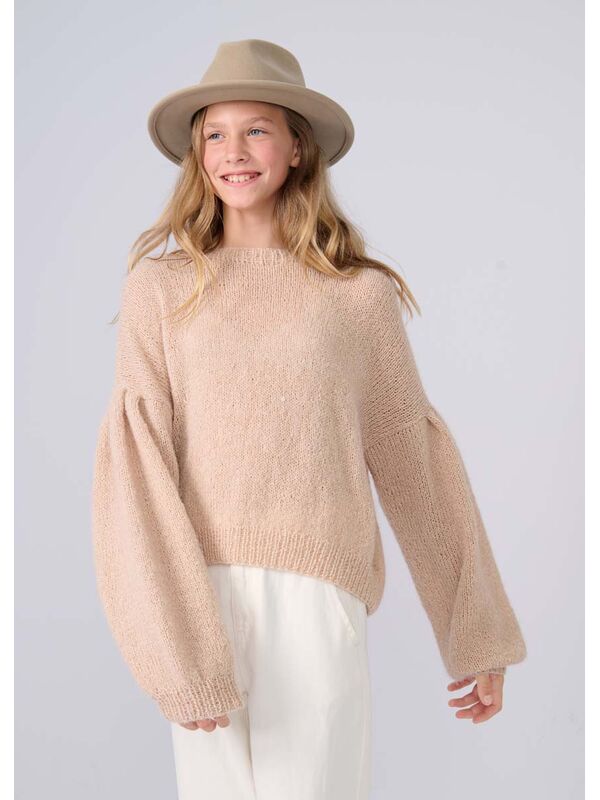 Lana Grossa PULLOVER Soffio & Setasuri - Strikkeoppskrift (SE)