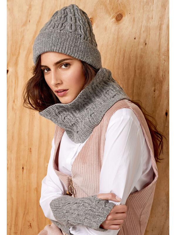 Lana Grossa HANDSTULPEN MIT ZOPFMUSTERN Cashmere 16 Fine - German Edition