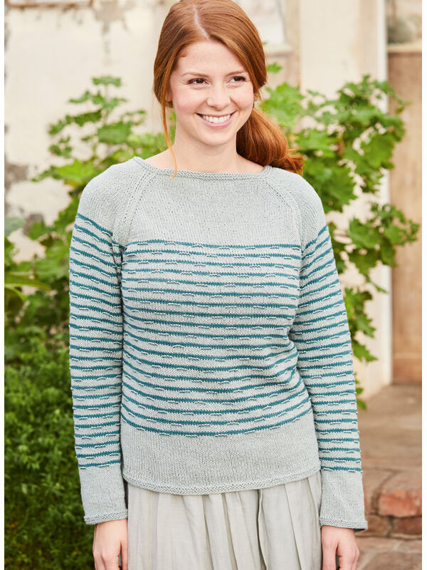 Lana Grossa RAGLANPULLOVER Landlust Sommerseide - Strikkeoppskrift (NO)