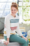 Lana Grossa PULLOVER MED FLETTER OG STRIPER Landlust Sommerseide - Strikkeoppskrift (NO)