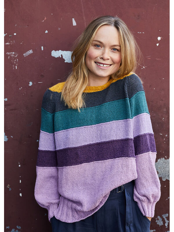 Lana Grossa PULLOVER Landlust Sommerseide - Strikkeoppskrift (NO)
