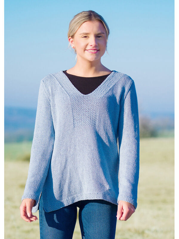 Lana Grossa PULLOVER Landlust Sommerseide - Strikkeoppskrift (SE)