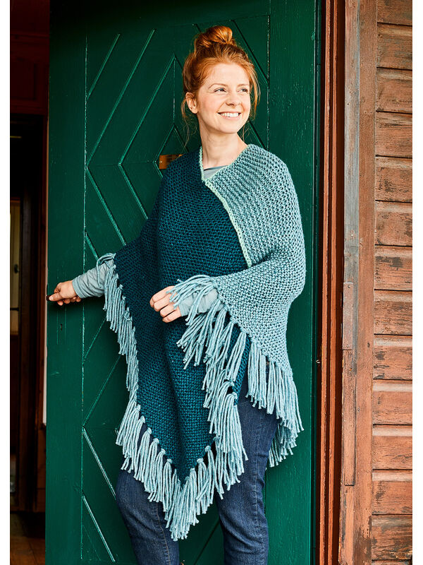 Lana Grossa PONCHO Landlust Winterwolle - Strikkeoppskrift (SE)