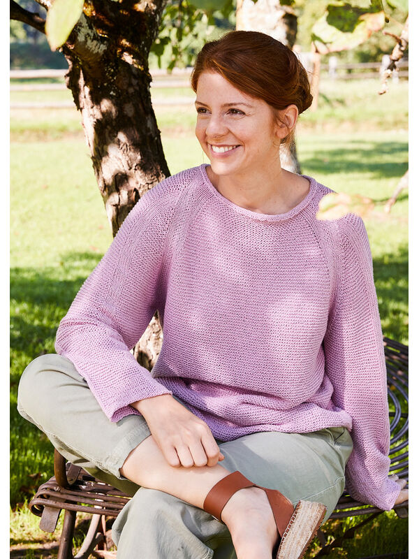 Lana Grossa PULLOVER Landlust Sommerseide - Strikkeoppskrift (SE)