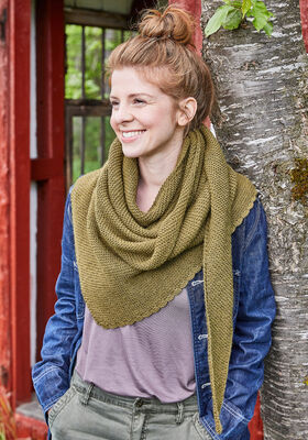 TREKANTSKJERF Landlust Alpaka Merino 160 - Strikkeoppskrift (SE) fra Lana Grossa