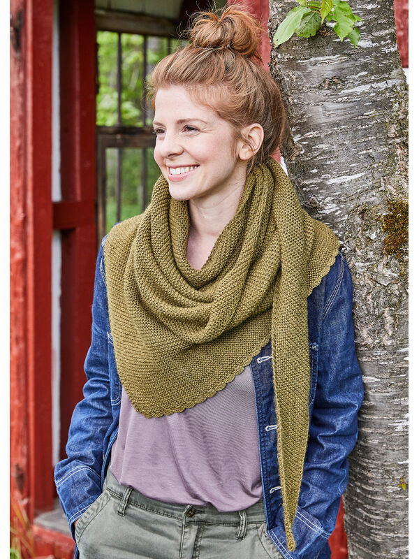 Lana Grossa TREKANTSKJERF Landlust Alpaka Merino 160 - Strikkeoppskrift (SE)