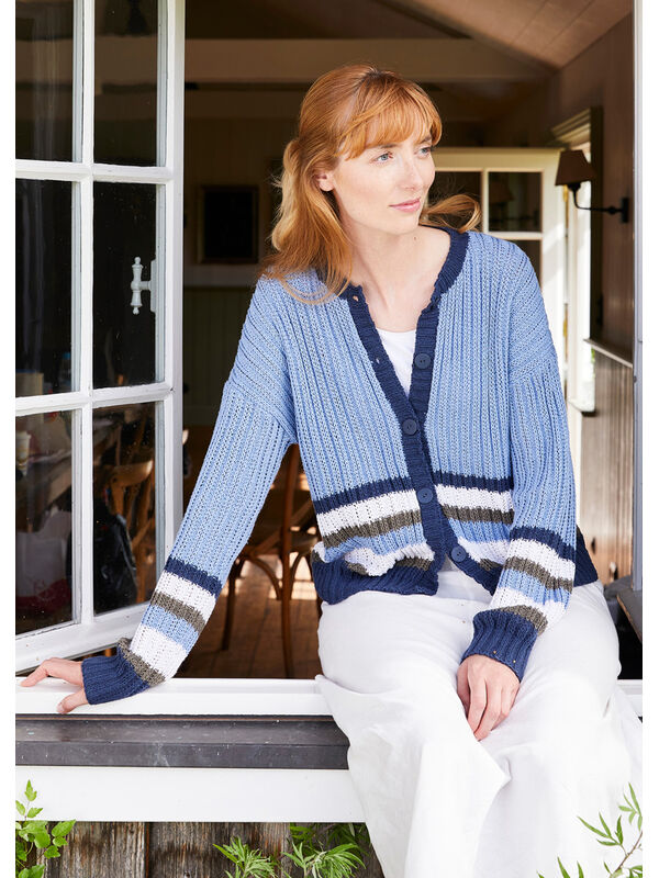 Lana Grossa CARDIGAN Landlust Sommerseide - Strikkeoppskrift (SE)