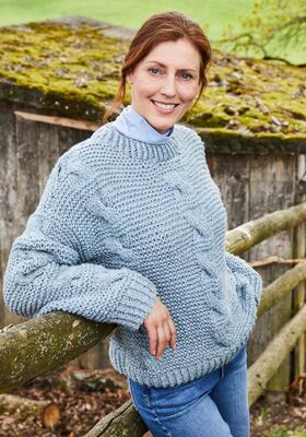 PULLOVER Landlust Winterwolle - Strikkeoppskrift (SE) fra Lana Grossa