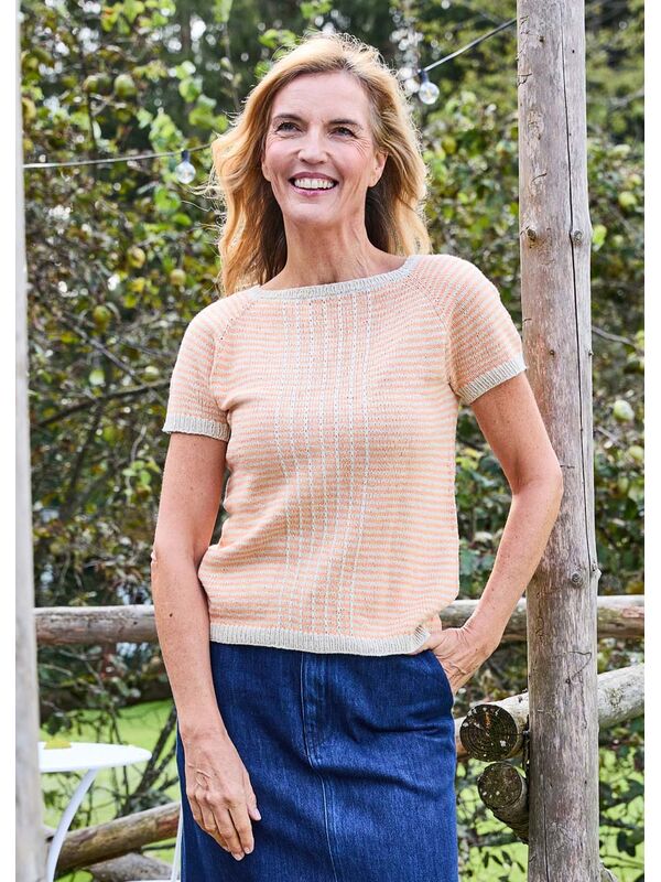 Lana Grossa TOP-DOWN-SHIRT Landlust Sommerseide - Strikkeoppskrift (NO)