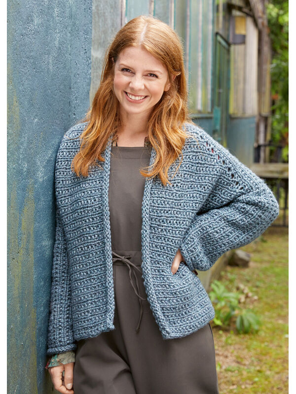 Lana Grossa CARDIGAN Landlust Winterwolle - Strikkeoppskrift (SE)