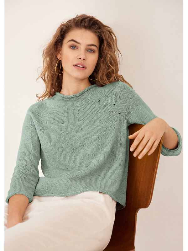 Lana Grossa PULLOVER Landlust Sommerseide - Strikkeoppskrift (NO)