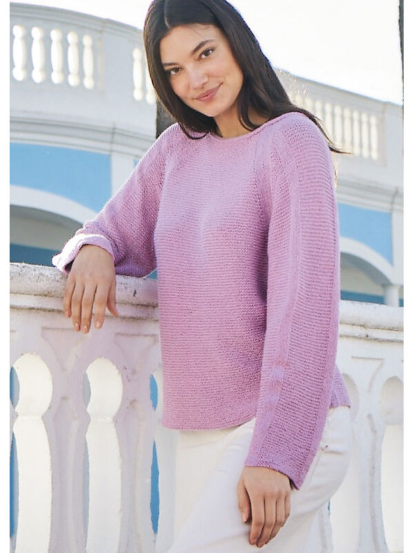 Lana Grossa PULLOVER Landlust Sommerseide - Strikkeoppskrift (DK)