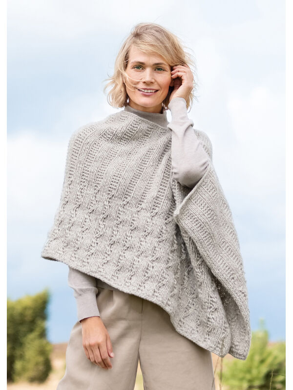 Lana Grossa PONCHO Landlust Winterwolle - Strikkeoppskrift (SE)