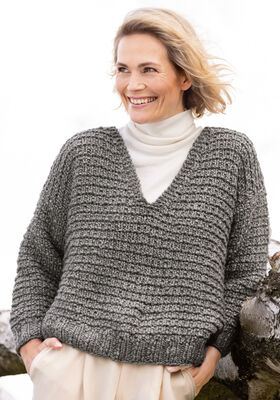 PULLOVER Landlust Winterwolle - Strikkeoppskrift (SE) fra Lana Grossa
