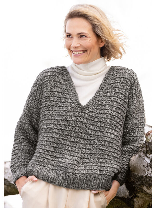 Lana Grossa PULLOVER Landlust Winterwolle - Strikkeoppskrift (SE)