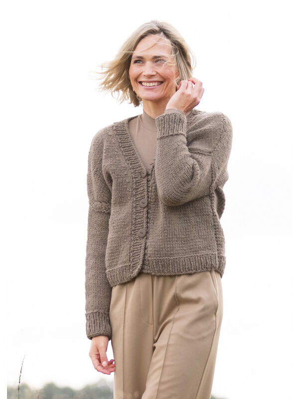 Lana Grossa CARDIGAN Landlust Winterwolle - Strikkeoppskrift (SE)
