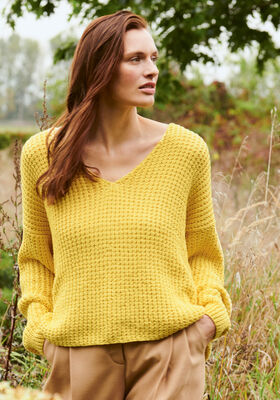 V-HALS PULLOVER Organico - Strikkeoppskrift (DK) fra Lana Grossa