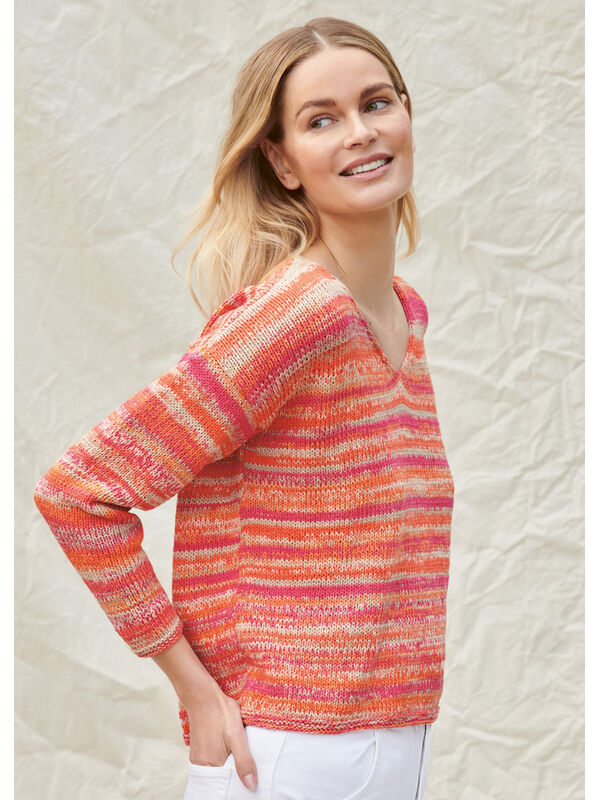 Lana Grossa V-HALS PULLOVER A Mano - Strikkeoppskrift (DK)