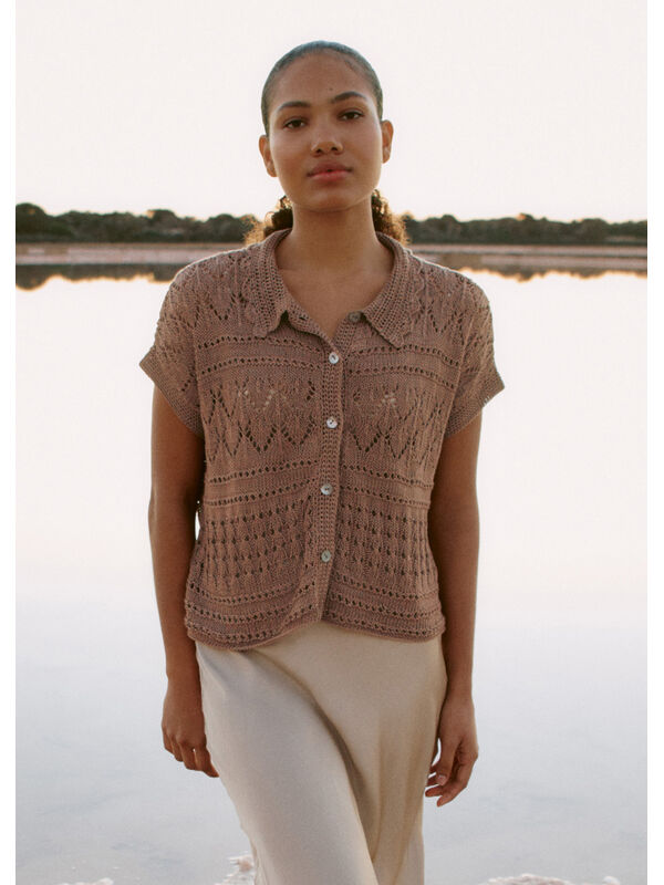 Lana Grossa VEST Solo Lino - Strikkeoppskrift (DK)
