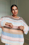Lana Grossa PULLOVER Lala Berlin Lovely Cotton & Lala Berlin Furry - Strikkeoppskrift (DK)