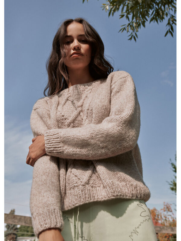 Lana Grossa PULLOVER Ecopuno Chunky - Strikkeoppskrift (SE)