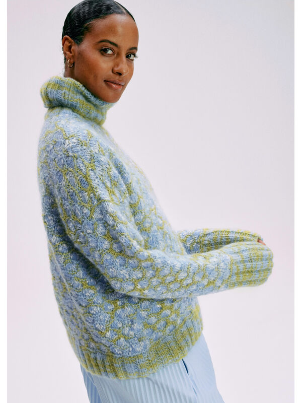 Lana Grossa PULLOVER Lala Berlin Smoothy & Lala Berlin Buffy - Strikkeoppskrift (SE)