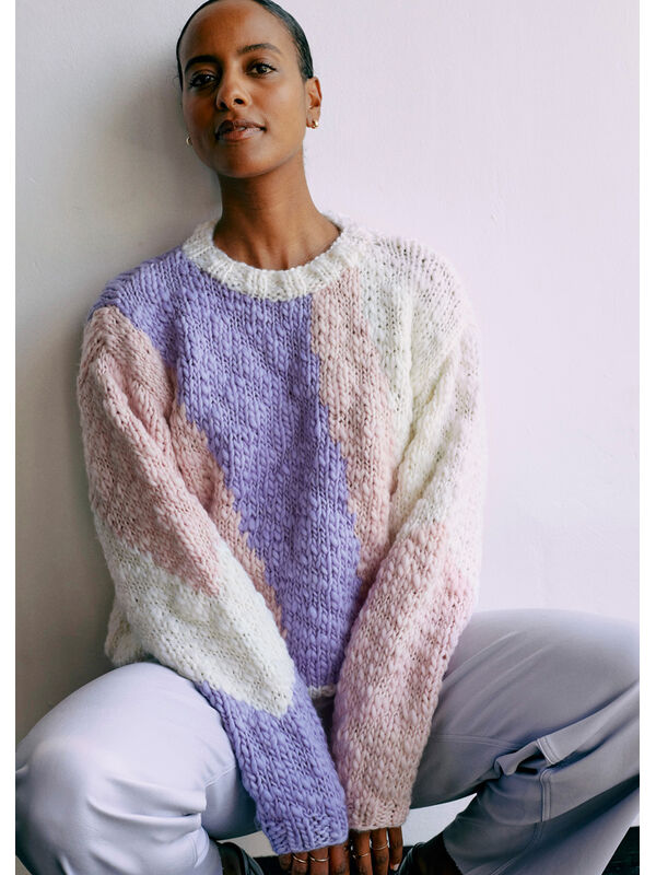 Lana Grossa PULLOVER Lala Berlin Flamy - Strikkeoppskrift (SE)