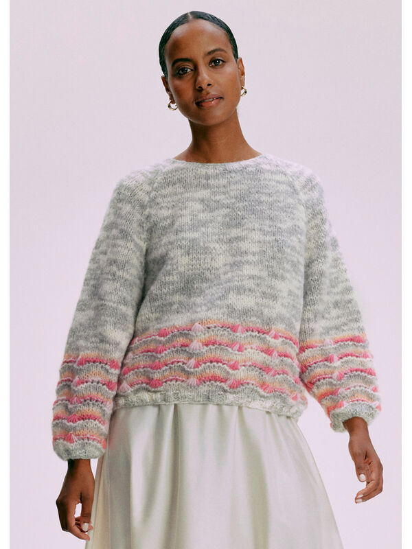 Lana Grossa RAGLAN-PULLOVER Lala Berlin Smoothy - Strikkeoppskrift (NO)