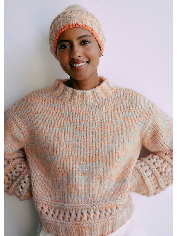 Lana Grossa PULLOVER Lala Berlin Smoothy & Lala Berlin Lovely Cotton - Strikkeoppskrift (SE)