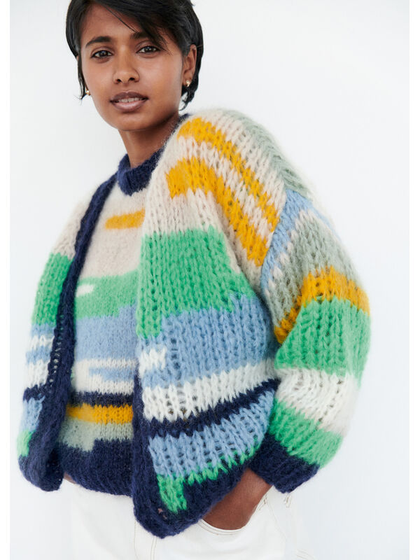Lana Grossa CARDIGAN Mohair Moda - Strikkeoppskrift (DK)