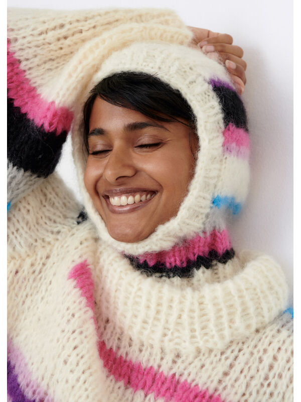 Lana Grossa BALAKLAVA Mohair Moda - Strikkeoppskrift (DK)