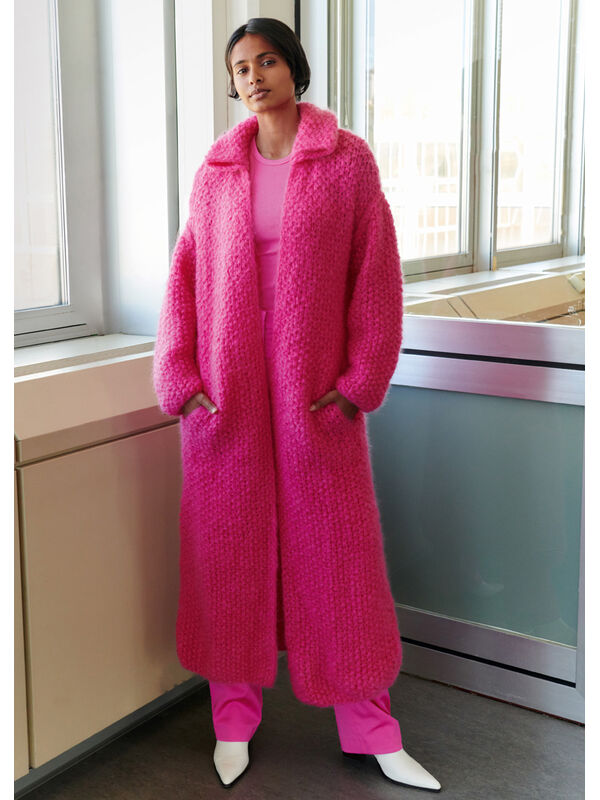 Lana Grossa FRAKKE Mohair Moda - Strikkeoppskrift (DK)
