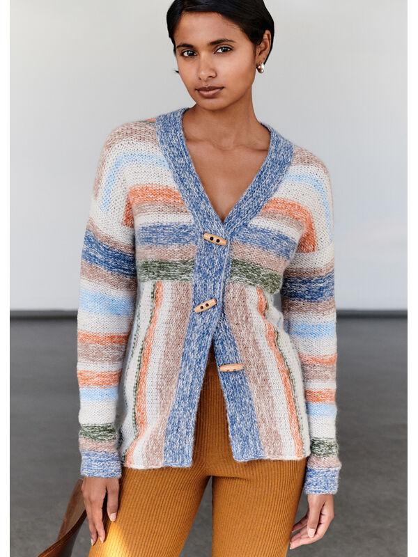 Lana Grossa CARDIGAN Setasuri & Ecopuno - Strikkeoppskrift (SE)