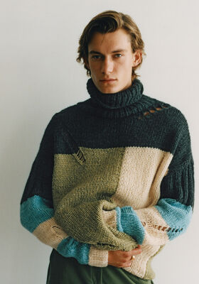 PULLOVER (MANN) Lala Berlin Lovely Cotton - Strikkeoppskrift (NO) fra Lana Grossa