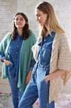 Lana Grossa PONCHO-SJAL LIFFEY Ecopuno & Setasuri - Strikkeoppskrift (DK)