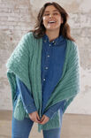 Lana Grossa PONCHO-SJAL LIFFEY Ecopuno & Silkhair - Strikkeoppskrift (DK)