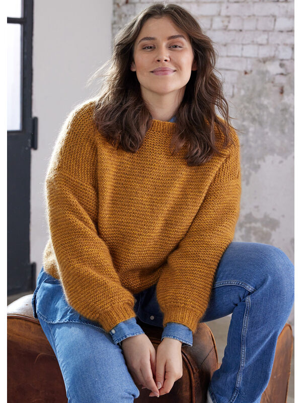 Lana Grossa SWEATER CLAUDE Size Plus - Ecopuno & Silkhair - Strikkeoppskrift (DK)