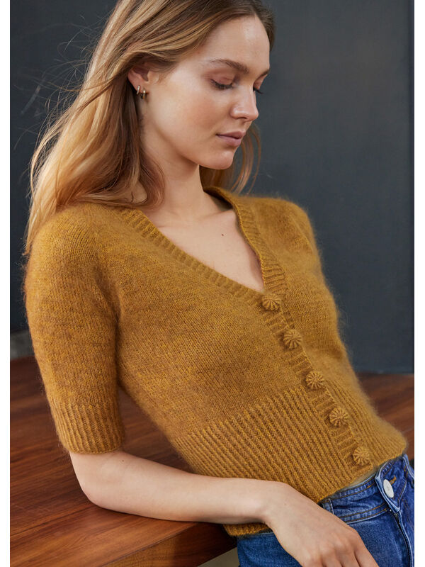 Lana Grossa CARDIGAN JOLENE Ecopuno & Silkhair - Strikkeoppskrift (DK)