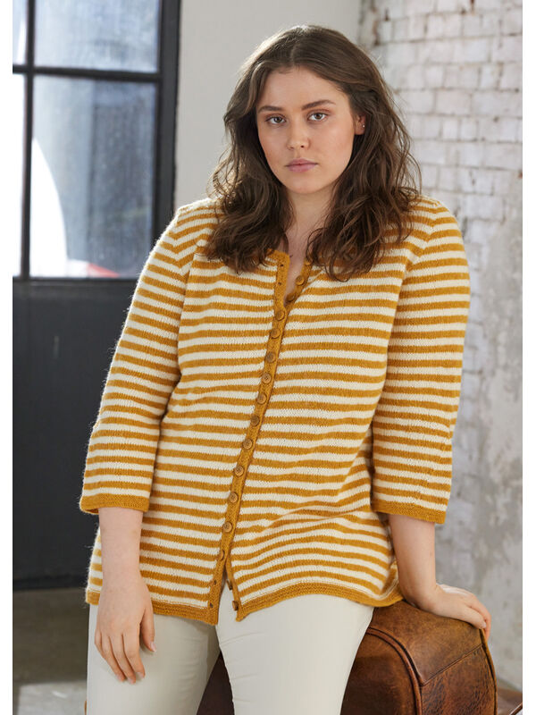 Lana Grossa CARDIGAN BAJADS Size Plus - Ecopuno - Strikkeoppskrift (DK)