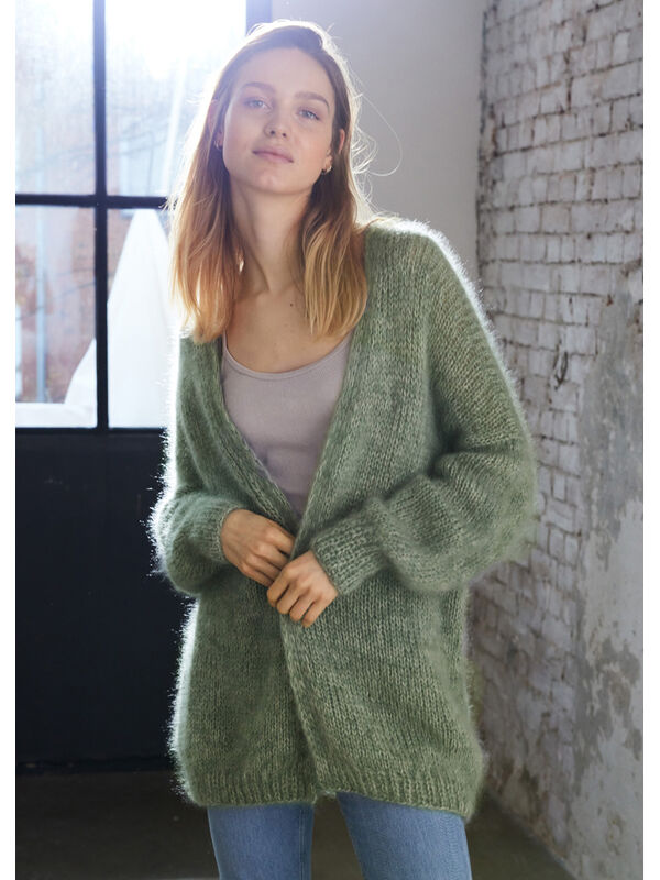 Lana Grossa CARDIGAN JONA Silkhair - Strikkeoppskrift (DK)